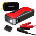 DBPOWER Peak 3000A 18000mAh Portable Car Jump Starter (up to 8.0L Gas, 6.0L Diesel Engine) Battery Booster with Smart Charging Port, Compass, LCD Screen and LED Light (Black/Red)